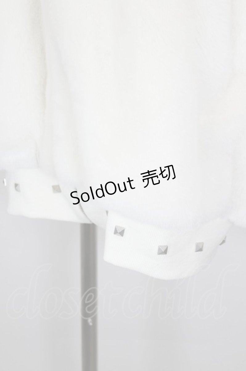 画像3: MA*RS / クロス刺繍ファーブルゾンブルゾン F ホワイト I-26-09-04-051-GO-CO-TE-ZI (3)