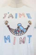 画像3: pom ponette / ミントくんプリントTシャツ  サックス I-26-09-04-005-LO-TO-TE-ZI (3)