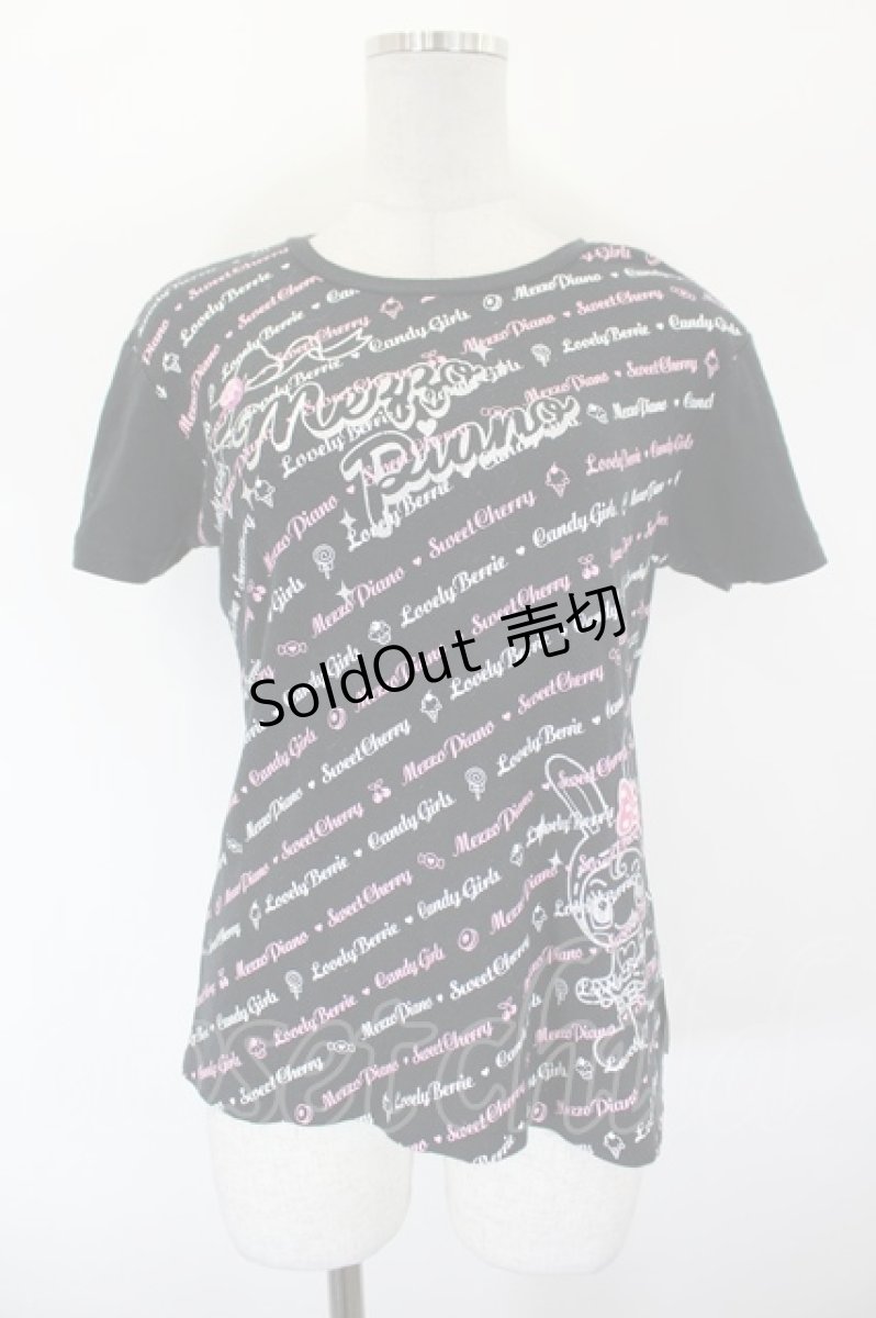 画像1: mezzo piano / ベリエちゃんプリントTシャツ LL 黒 I-26-09-04-006-LO-TO-TE-ZI (1)