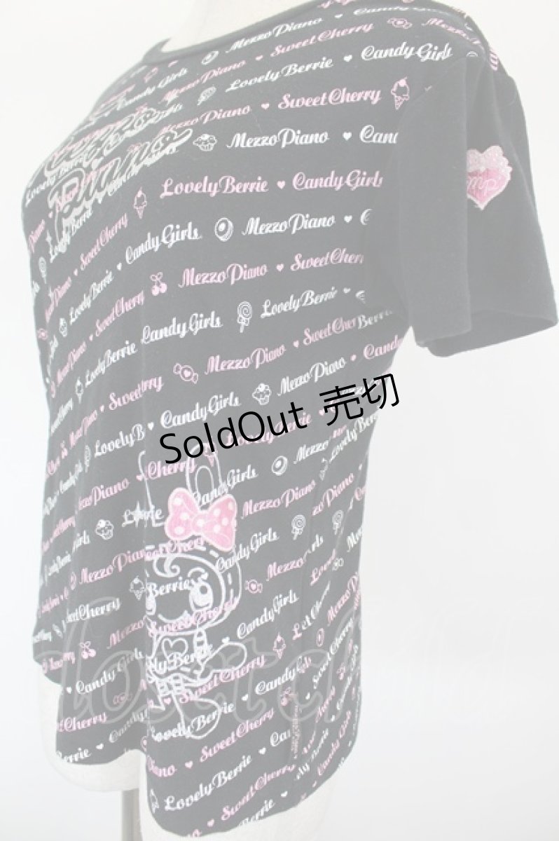 画像3: mezzo piano / ベリエちゃんプリントTシャツ LL 黒 I-26-09-04-006-LO-TO-TE-ZI (3)