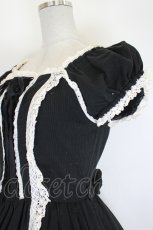 画像3: Angelic Pretty / トーションレース使い編み上げワンピース  黒×白 I-26-09-04-064-AP-OP-TE-ZI (3)