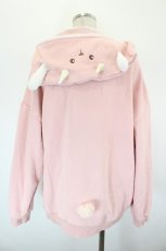 画像2: To Alice / MILK刺繍パーカー  ピンクＸ白 I-26-09-04-007-LO-TO-SA-ZI (2)