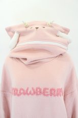 画像3: To Alice / MILK刺繍パーカー  ピンクＸ白 I-26-09-04-007-LO-TO-SA-ZI (3)