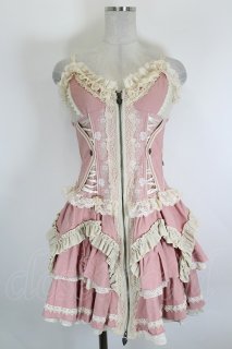 香*様 ozz☆ozz on☆薔薇刺繍コルセットスカート☆ピンク☆ゴスロリ☆ロリ Ozz On（オッズオン）の古着 ゴス美品！