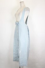 画像3: INGEBORG / ロゴ刺繍デニムジャンパースカート  サックスデニム I-26-09-04-082-LO-OP-SA-ZI (3)