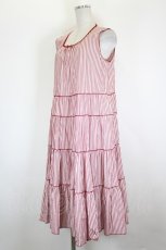 画像2: PINK HOUSE / ストライプノースリーブチュニックブラウス  赤Ｘ白 I-26-09-04-084-LO-OP-SA-ZI (2)