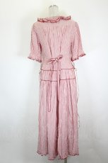 画像4: PINK HOUSE / エプロン付きストライプワンピース  赤Ｘ白 I-26-09-04-085-LO-OP-SA-ZI (4)