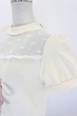 画像3: Ank Rouge / フラワーレース切替ハイネック半袖カットソー  アイボリーＸ I-26-09-04-010-CA-TO-SA-ZI (3)