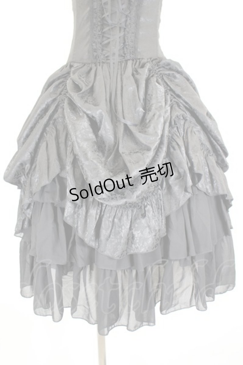 画像3: ATELIER PIERROT / Bustle Corset Dress[Rose Jacquard]  ブラック I-26-09-04-098-EL-OP-TE-ZI (3)