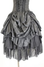 画像3: ATELIER PIERROT / Bustle Corset Dress[Rose Jacquard]  ブラック I-26-09-04-098-EL-OP-TE-ZI (3)