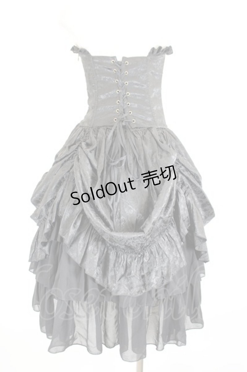 画像5: ATELIER PIERROT / Bustle Corset Dress[Rose Jacquard]  ブラック I-26-09-04-098-EL-OP-TE-ZI (5)