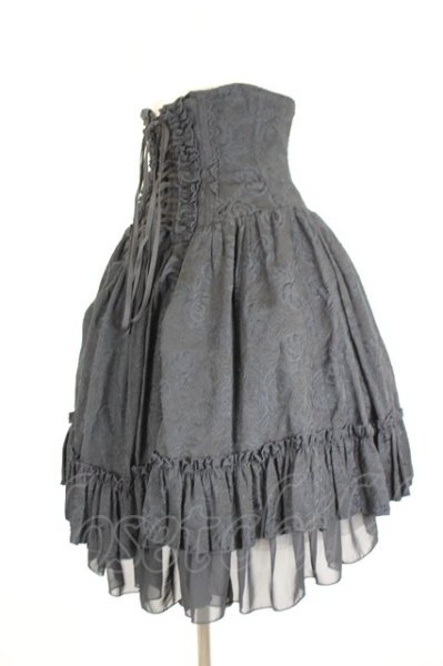 ATELIER PIERROT / ローズジャガードバッスルコルセットスカート 黒 I