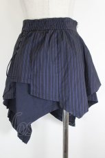 画像3: Ozz Croce / ストライプ変形スカート  黒Ｘ紺 I-26-09-04-102-OO-SK-SA-ZI (3)