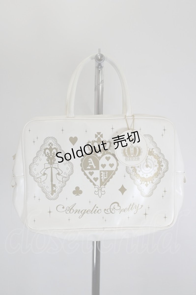 画像1: Angelic Pretty / クラウントランプレッスンバッグ  白 I-26-09-04-121-AP-BG-TE-ZI (1)