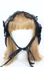 画像4: Angelic Pretty / レースハートチャームバラレースヘッドドレス  黒×白 I-26-09-04-124-AP-AC-TE-ZI (4)