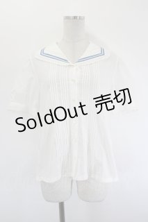 Jane Marple リボン装飾 半袖ブラウス ホワイト Jane Marple（ジェーンマープル）の古着 ロリィタブラウス / シャツ！