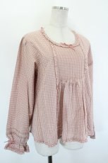 画像3: PINK HOUSE / フリル使いブラウス  ピンクチェック I-26-09-06-030-LO-TO-SA-ZI (3)