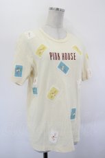 画像3: PINK HOUSE / ロゴワッペンTシャツ  生成り I-26-09-06-038-LO-TS-TE-ZI (3)