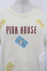 画像4: PINK HOUSE / ロゴワッペンTシャツ  生成り I-26-09-06-038-LO-TS-TE-ZI (4)