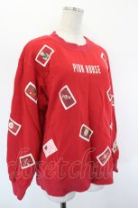画像3: PINK HOUSE / ワッペン散りばめトレーナー  レッド I-26-09-06-042-LO-TO-SA-ZI (3)