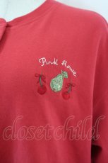 画像4: PINK HOUSE / フルーツモチーフ刺繍カーディガン  赤 I-26-09-06-043-LO-TO-SA-ZI (4)