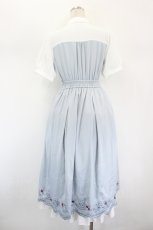 画像3: axes femme POETIQUE / ティーパーティー刺繍ワンピース  サックス I-26-09-06-064-AX-OP-SA-ZI (3)