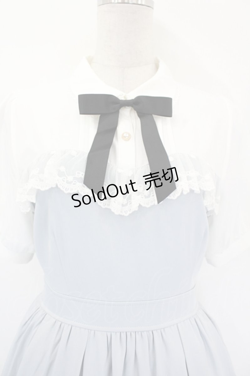 画像5: axes femme POETIQUE / ティーパーティー刺繍ワンピース  サックス I-26-09-06-064-AX-OP-SA-ZI (5)