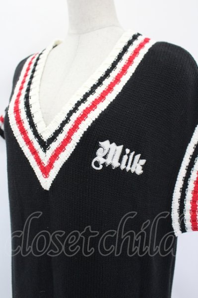 MILK / MILKベストワンピース 黒X白X赤 I-26-09-06-070-ML-OP-SA-ZI