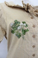 画像6: PINK HOUSE / シロツメクサ刺繍ギンガムワンピース  ベージュ I-26-09-06-074-LO-OP-TE-ZI (6)