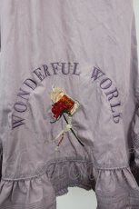 画像6: WONDERFUL WORLD / 薔薇刺繍フリルタブリエ  パープルＸ赤 I-26-09-06-077-LO-ZA-SA-ZI (6)