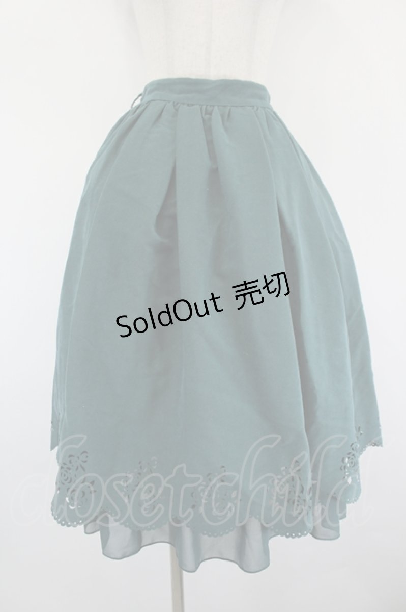 画像1: axes femme POETIQUE / スカラップカケルカットワークスカート  グリーン I-26-09-06-087-AX-SK-SA-ZI (1)