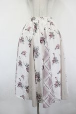 画像1: axes femme / パッチワークミディスカート M 白×ピンク I-26-09-06-088-AX-SK-TE-ZI (1)