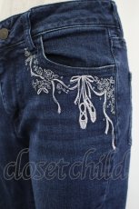 画像3: axes femme / トゥシューズ刺繍デニムパンツ M インディゴ I-26-09-06-109-AX-PA-TE-ZI (3)