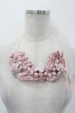 画像1: PINK HOUSE / natsumi osawa×PINK HOUSE gingham check shibori flower necklace  ピンクＸ白 I-26-09-06-113-LO-AC-SA-ZI (1)
