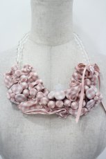 画像3: PINK HOUSE / natsumi osawa×PINK HOUSE gingham check shibori flower necklace  ピンクＸ白 I-26-09-06-113-LO-AC-SA-ZI (3)