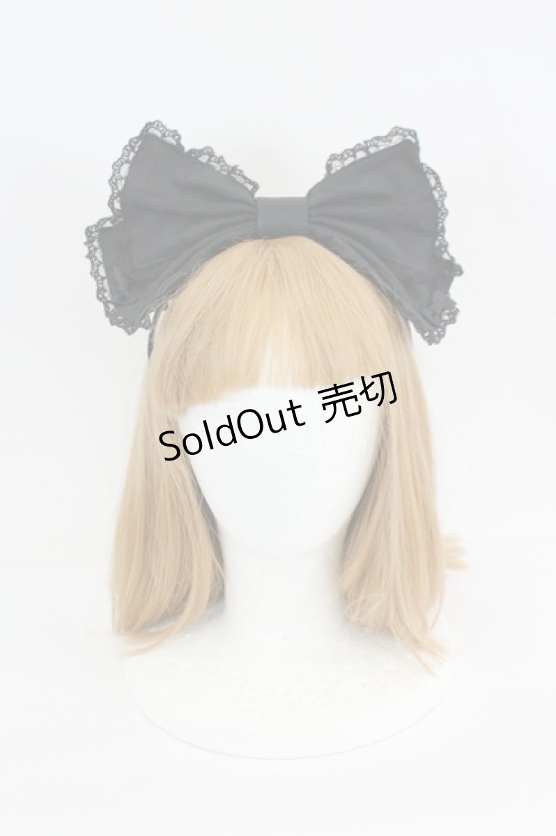 画像4: Angelic Pretty / ハートレースリボンカチューシャ  黒 I-26-09-06-119-AP-AC-SA-ZI (4)