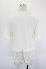画像2: axes femme / すずらん刺繍裾レースボレロ M オフ I-26-09-06-013-AX-TO-TE-ZI (2)