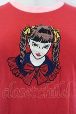 画像4: HEIHEI / 須藤はるなコラボ半袖トップス  赤 I-26-09-06-021-LO-TO-SA-ZI (4)