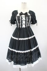 画像1: BABY,THE STARS SHINE BRIGHT / デザートワンピース  黒×白 I-26-09-08-041-BA-OP-TE-ZI (1)