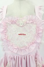 画像5: MOMOKO HOUSE / ハートレースフリルエプロン  ピンク I-26-09-08-047-LO-OP-TE-ZI (5)