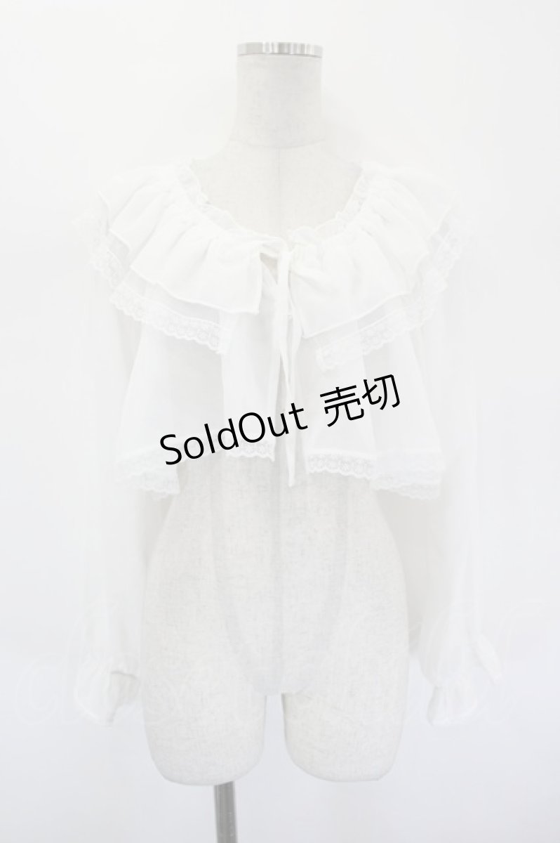 画像1: axes femme POETIQUE / ２ＷＡＹオフショルボレロ M 白 I-26-09-08-007-AX-TO-TE-ZI (1)