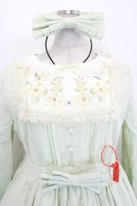 画像2: 草苺巫女（海外ロリータブランド） / Nelly コットン刺繍 ロリィタ ドレス ワンピース M 若草色 I-26-09-08-055-LO-OP-TE-ZI (2)