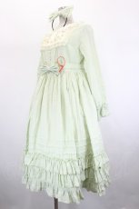 画像3: 草苺巫女（海外ロリータブランド） / Nelly コットン刺繍 ロリィタ ドレス ワンピース M 若草色 I-26-09-08-055-LO-OP-TE-ZI (3)