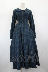 画像1: Favorite / グリーンチェックの全円シャツワンピース L グリーン I-26-09-08-061-LO-OP-TE-ZI (1)