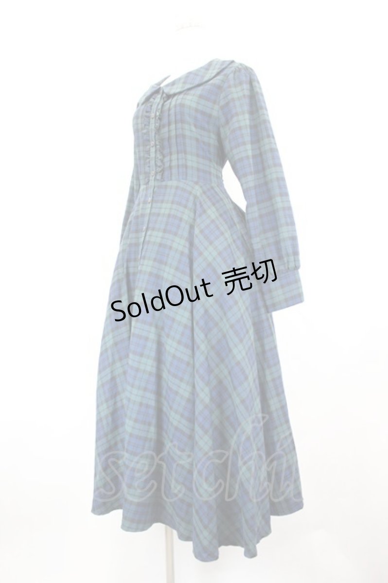 画像3: Favorite / グリーンチェックの全円シャツワンピース L グリーン I-26-09-08-061-LO-OP-TE-ZI (3)