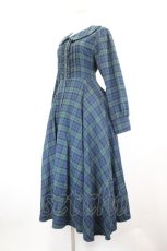 画像3: Favorite / グリーンチェックの全円シャツワンピース L グリーン I-26-09-08-061-LO-OP-TE-ZI (3)