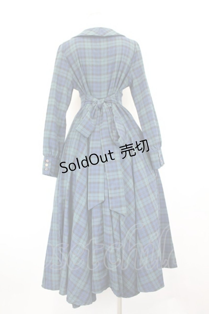 画像4: Favorite / グリーンチェックの全円シャツワンピース L グリーン I-26-09-08-061-LO-OP-TE-ZI (4)