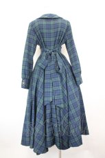画像4: Favorite / グリーンチェックの全円シャツワンピース L グリーン I-26-09-08-061-LO-OP-TE-ZI (4)