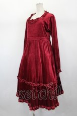 画像2: virally / ベロアワンピース M アカ I-26-09-08-062-LO-OP-TE-ZI (2)