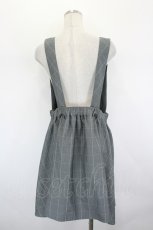 画像3: Rydia / コビニャー刺繍チェックジャンパースカート  グレーＸ白チェック I-26-09-08-071-PU-OP-SA-ZI (3)